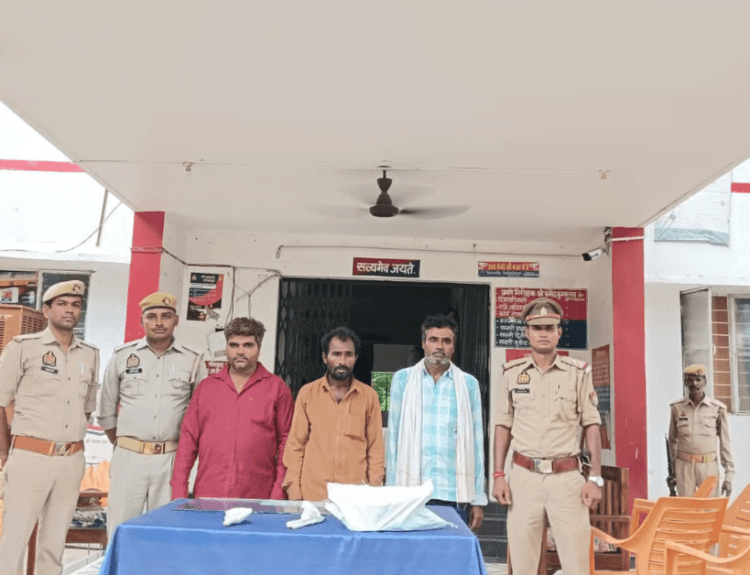 गौहत्या केफरार तीन अभियुक्तों को पुलिस ने किया गिरफ्तार